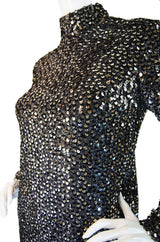 1970s Saks Fully Sequined Maxi Dress