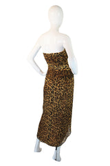 1970s Silk Chiffon Lillie Rubin Leopard