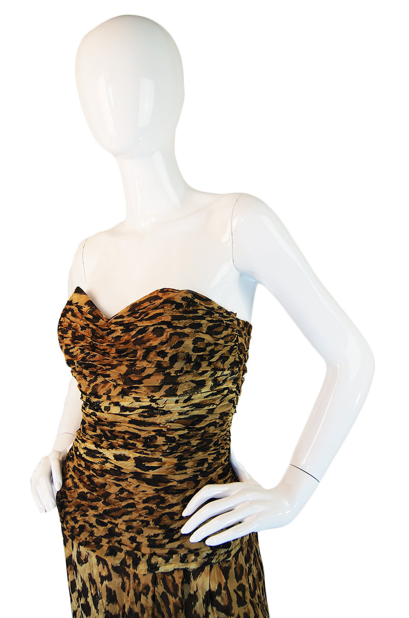 1970s Silk Chiffon Lillie Rubin Leopard