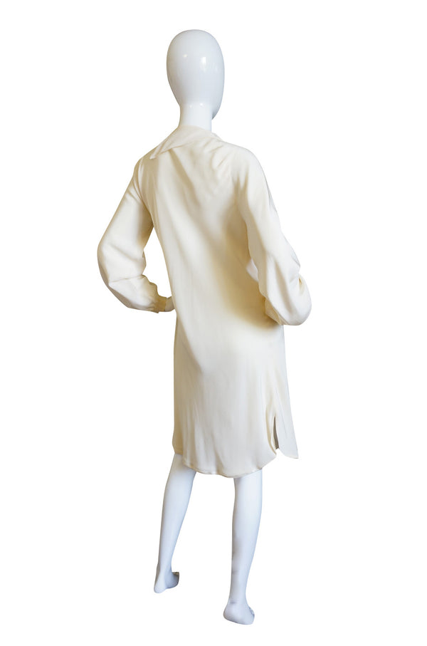 Spring 1977 Spiral Cut Halston Silk Dress