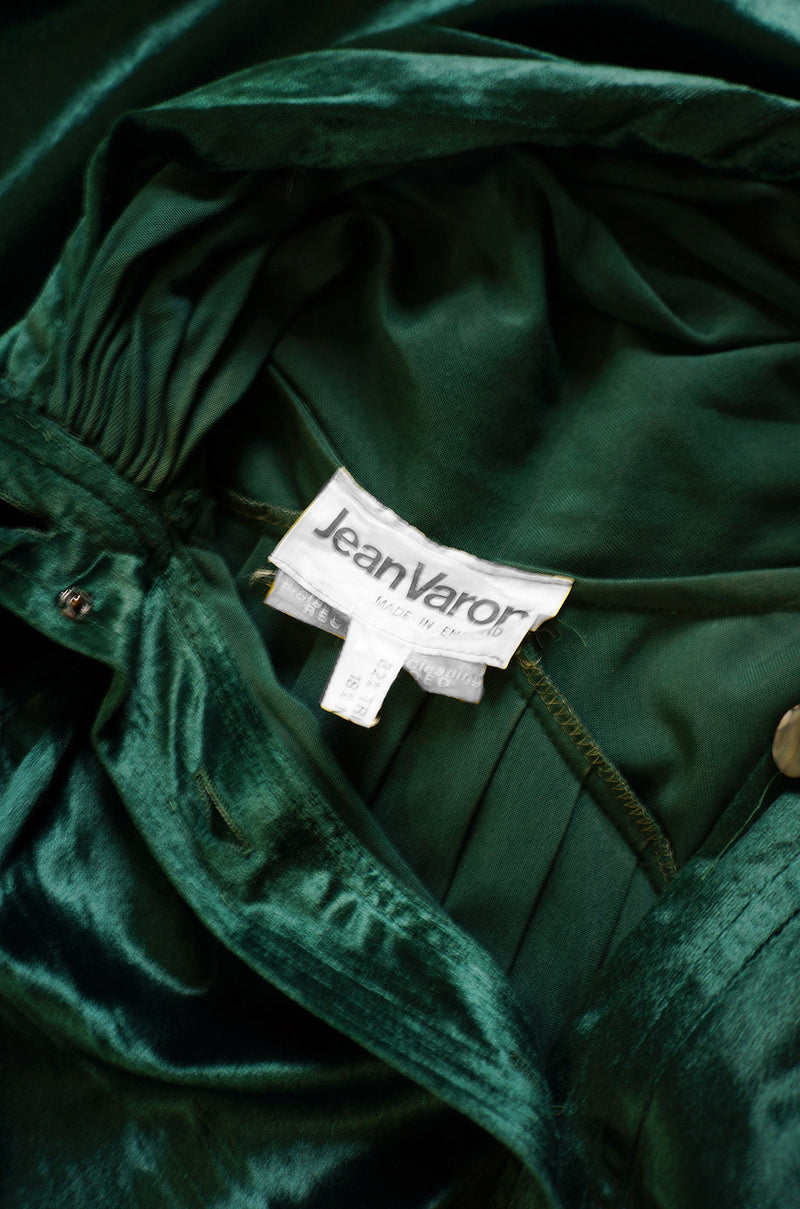 1970s Jean Varon Green Dress or Coat