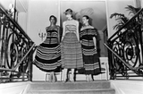 Prettiest Spring 1977 Christian Dior by Marc Bohan Black Cotton Jersey Striped Dress