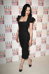 Iconic Fall 2005 Roland Mouret Heavily Documented Black Stretch Wool Mix Galaxy Dress