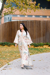 1960s Gold & Cream Brocade Morrocan Wedding Caftan