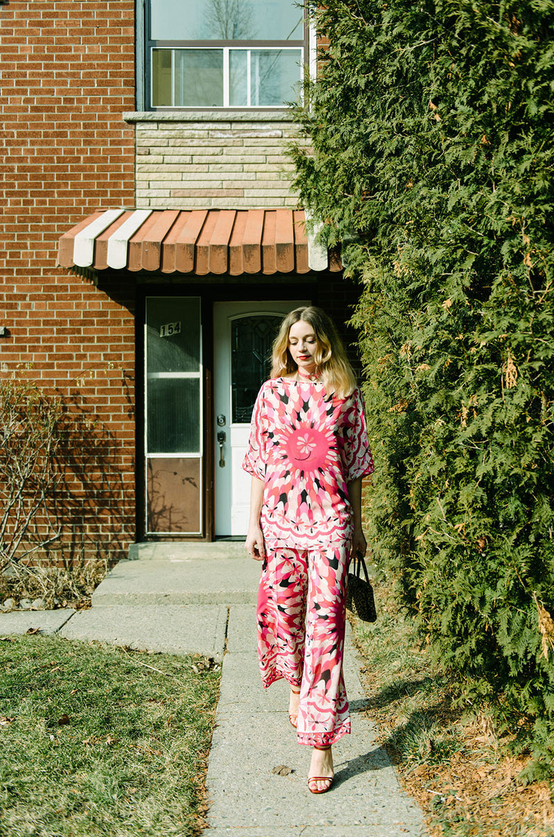 1960s Rare Emilio Pink Pucci Caped Top & Pant Set