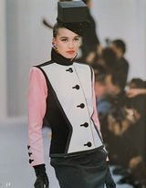 Fall 1988 Yves Saint Laurent Pink Color Block Jacket