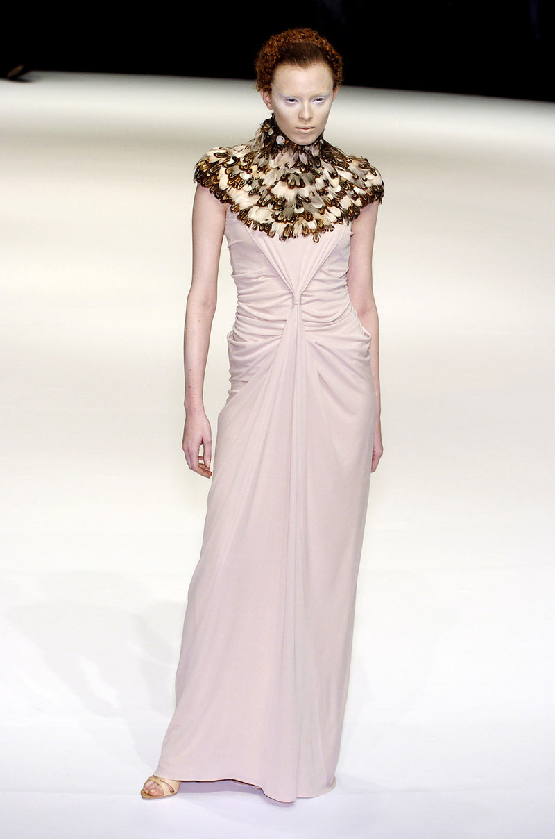 Important Fall 2004 Alexander McQueen Pantheon Ad Lecum Runway Feath Shrimpton Couture