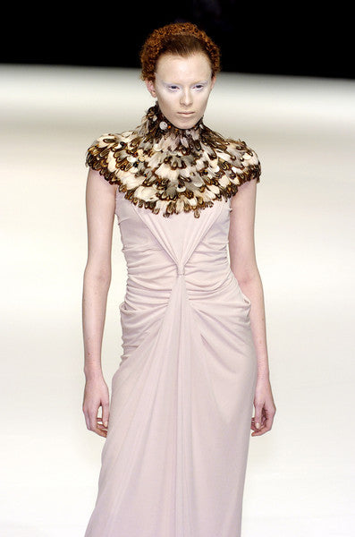 Important Fall 2004 Alexander McQueen 'Pantheon Ad Lecum' Runway Feather & Bead Collar