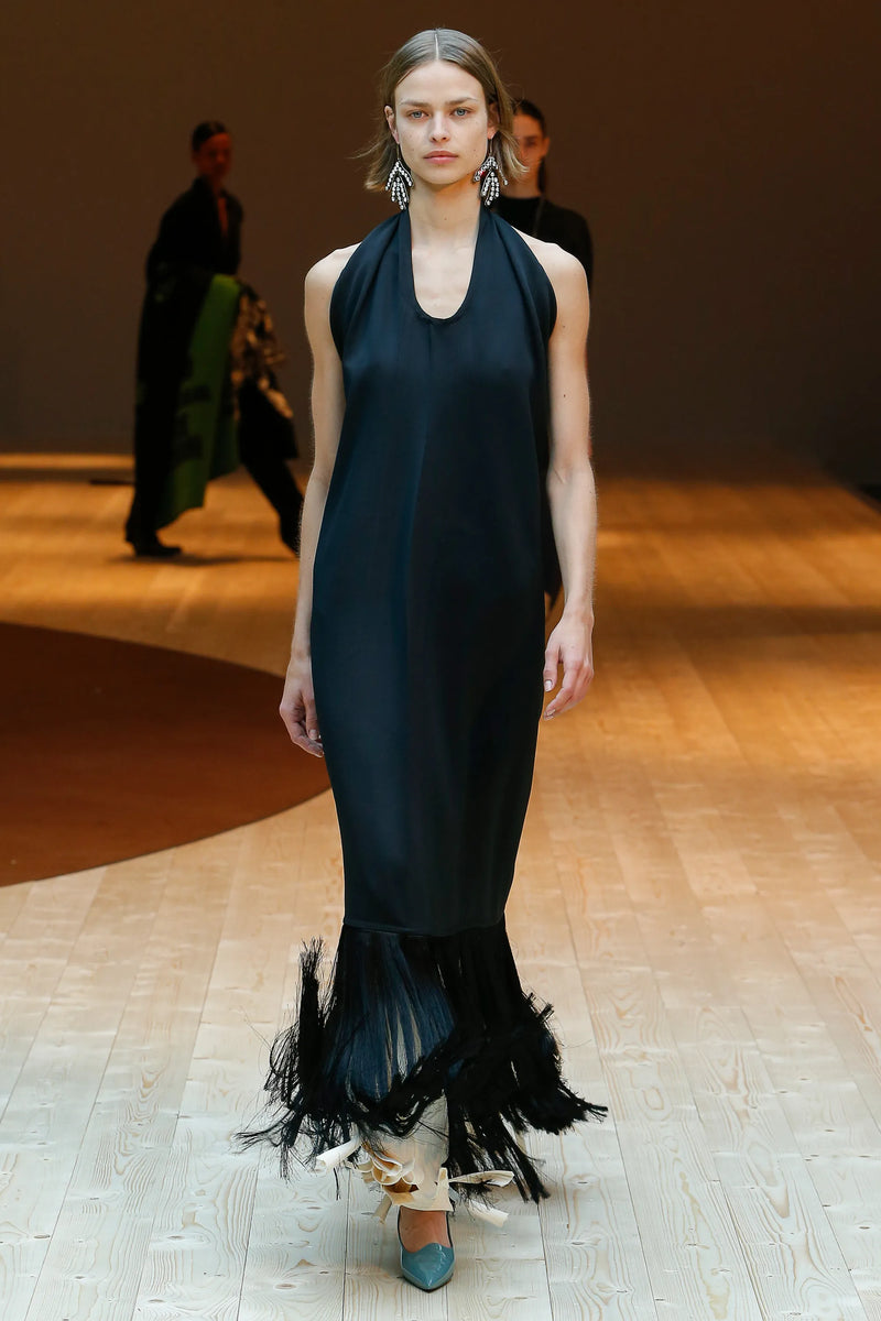 Iconic Fall 2017 Celine by Phoebe Philo Look 15 Runway Black Fringe Dr Shrimpton Couture Iconic Fall 2017 Celine by Phoebe Philo Look 15 Runway Black Fringe Dr Shrimpton Couture