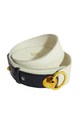 Rare 1960s Hermes Belt White & Navy