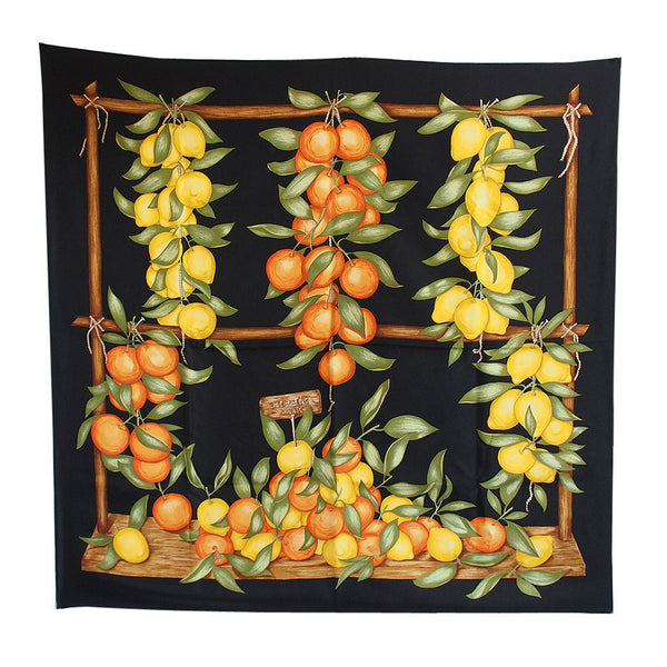 Citrus Hermes Silk Twill Scarf and Box – Shrimpton Couture