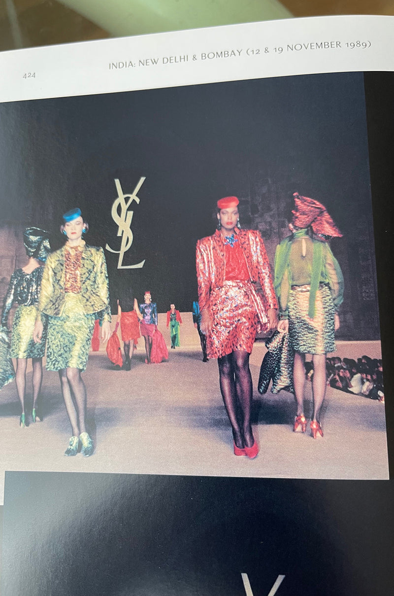 Fall 1989 Ady Couture Lausanne  Yves Saint Laurent Haute Couture Copy Green Metallic Suit