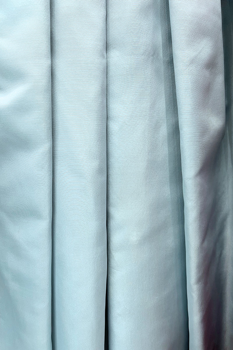 Runway Spring 1994 Balmain by Oscar de La Renta Haute Couture Baby Blue Corset Dress