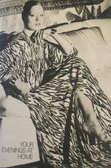 Museum Held Spring 1977 Halston Print Jersey Front Wrap Dress