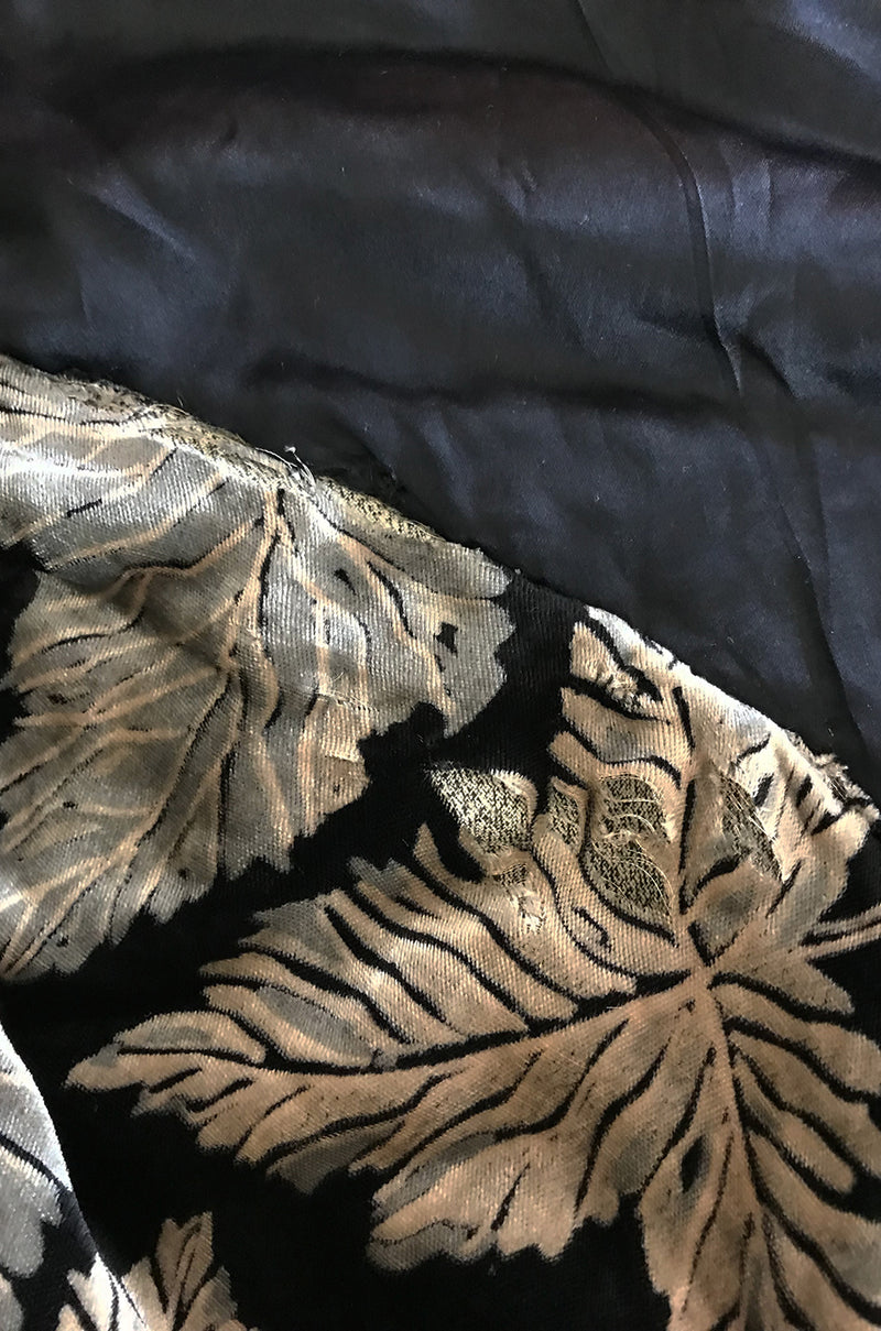 Extraordinary 1920s Evening Velvet & Feather Flapper Coat Cape