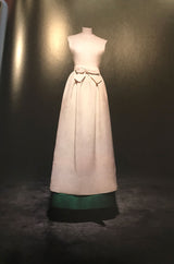 c.1965 Christian Dior Demi-Couture Peach Silk 'Apron' Dress