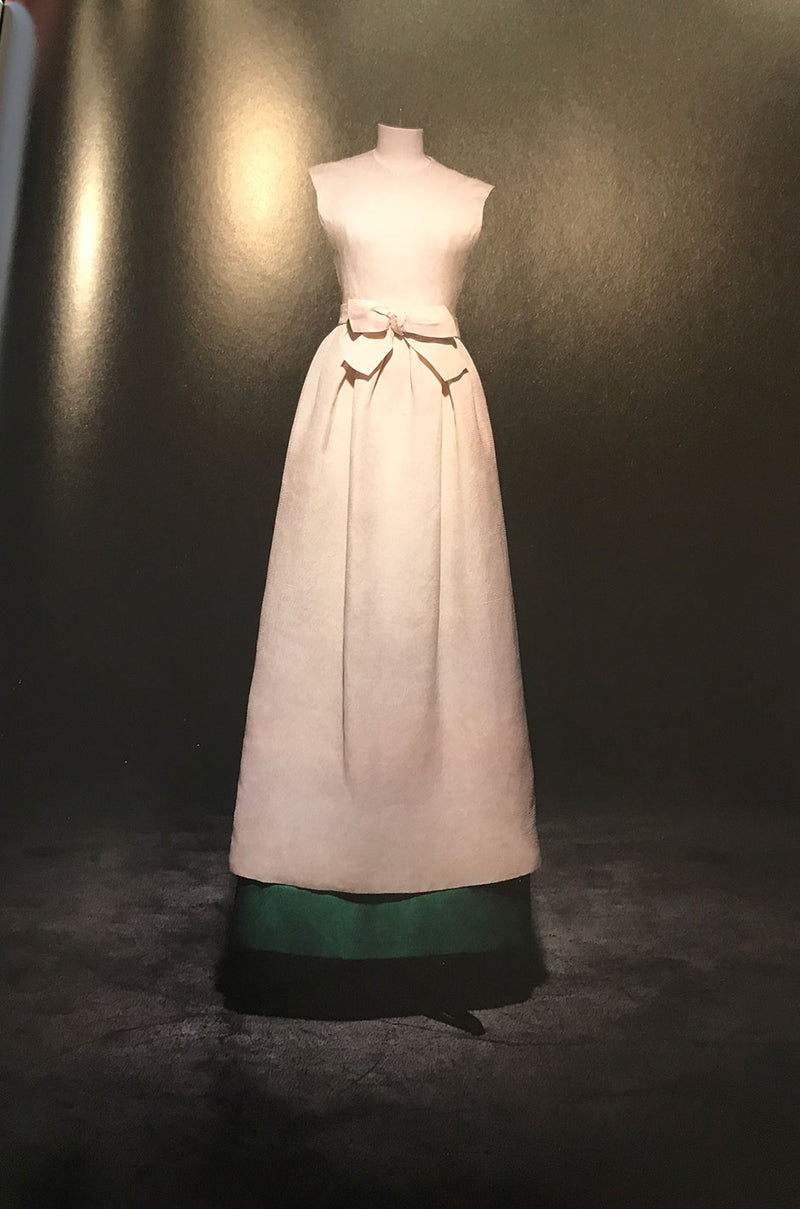 c.1965 Christian Dior Demi-Couture Peach Silk 'Apron' Dress