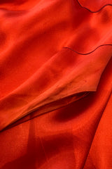 Gorgeous 1930s Coral Red Bias Cut Dress w Back Cut Outs & Matching Beaded Jacket