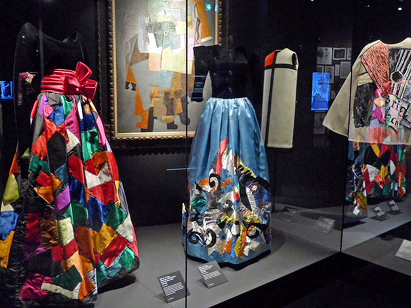 Iconic Fall 1980 Possible Yves Saint Laurent Haute Couture Dress Patchwork & Velvet Dress