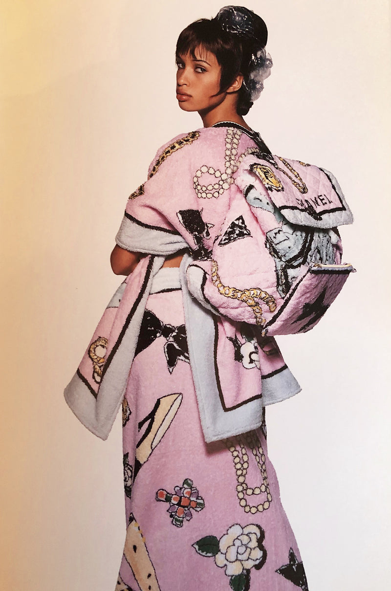 1994 Spring/Summer Chanel Iconic Print Terrycloth Beach Wrap/Robe