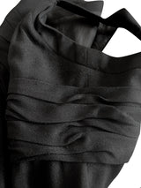 Avent Garde Fall 1991 Karl Lagerfeld Suspended Sleeve Dress w Flat Silver Sequin Detailing