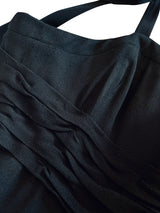 Avent Garde Fall 1991 Karl Lagerfeld Suspended Sleeve Dress w Flat Silver Sequin Detailing
