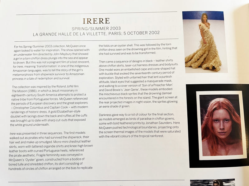 Stunning Spring 2003 Alexander McQueen 'Irere' Collection Silk Chiffon Runway Dress
