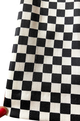 Rare Fall 1995 Gianni Versace Runway & Ad Campaign Black & White Check Shift Dress