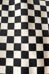 Rare Fall 1995 Gianni Versace Runway & Ad Campaign Black & White Check Shift Dress