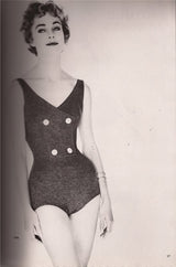 Documented 1953 Rudi Gernreich Blue Knit Bathing Suit