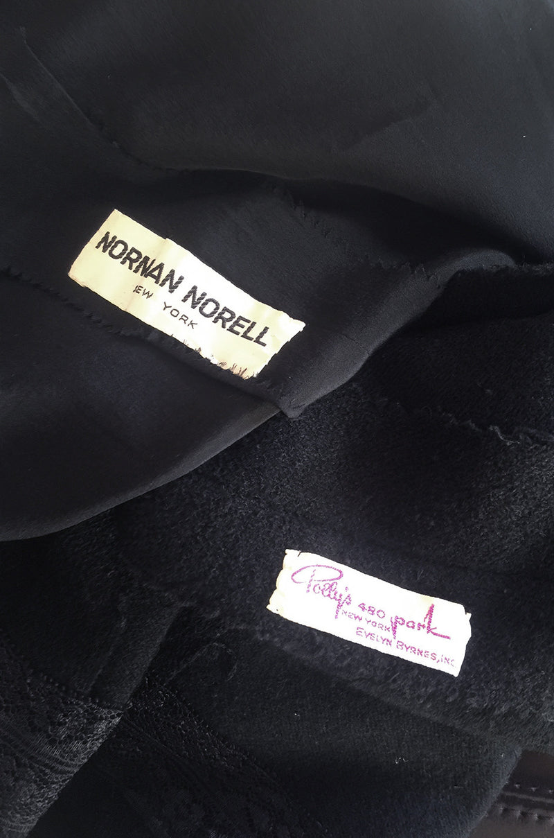 1960s Norman Norell Wool Crepe Back Button Shift Dress