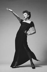 Incredible 1963 Norman Norell Black Crepe Button Dress Twin Worn by Judy Garland