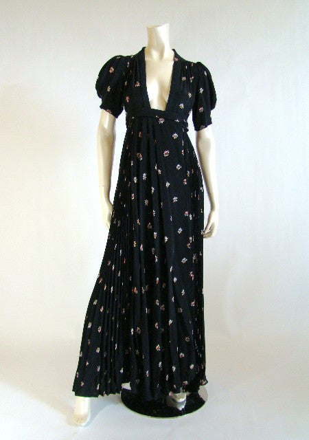 1970s Couture Ossie Wrap Dress