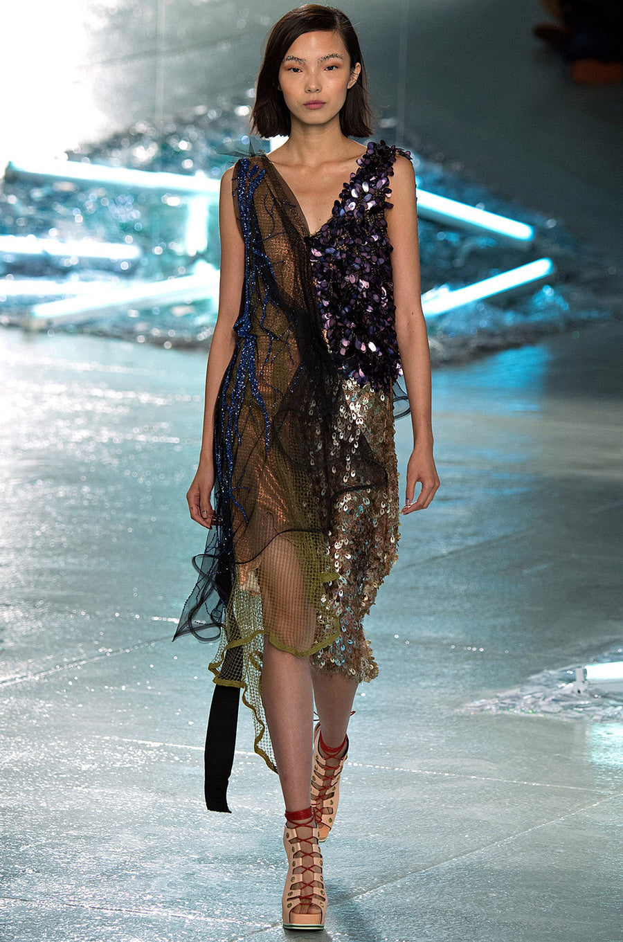 luxury dress bead runway S/S 2015 Rodarte Runway Paillettes, Lame & Bead Fantasy Dress – Shrimpton  Couture