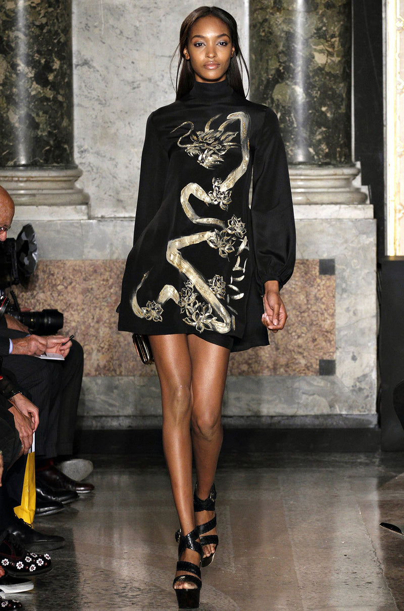 Spring 2013 Peter Dundas for Emilio Pucci Embroidered Dragon Dress