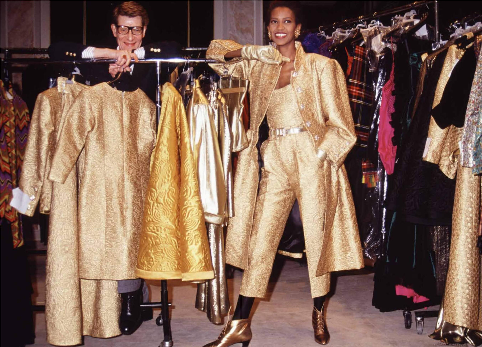 Extraordinary Fall 1991 Yves Saint Laurent Well Documented Gold Brocad –  Shrimpton Couture