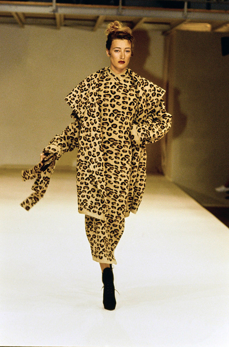 Iconic Fall 1991 Azzedine Alaia Museum Held Leopard Knit Dress