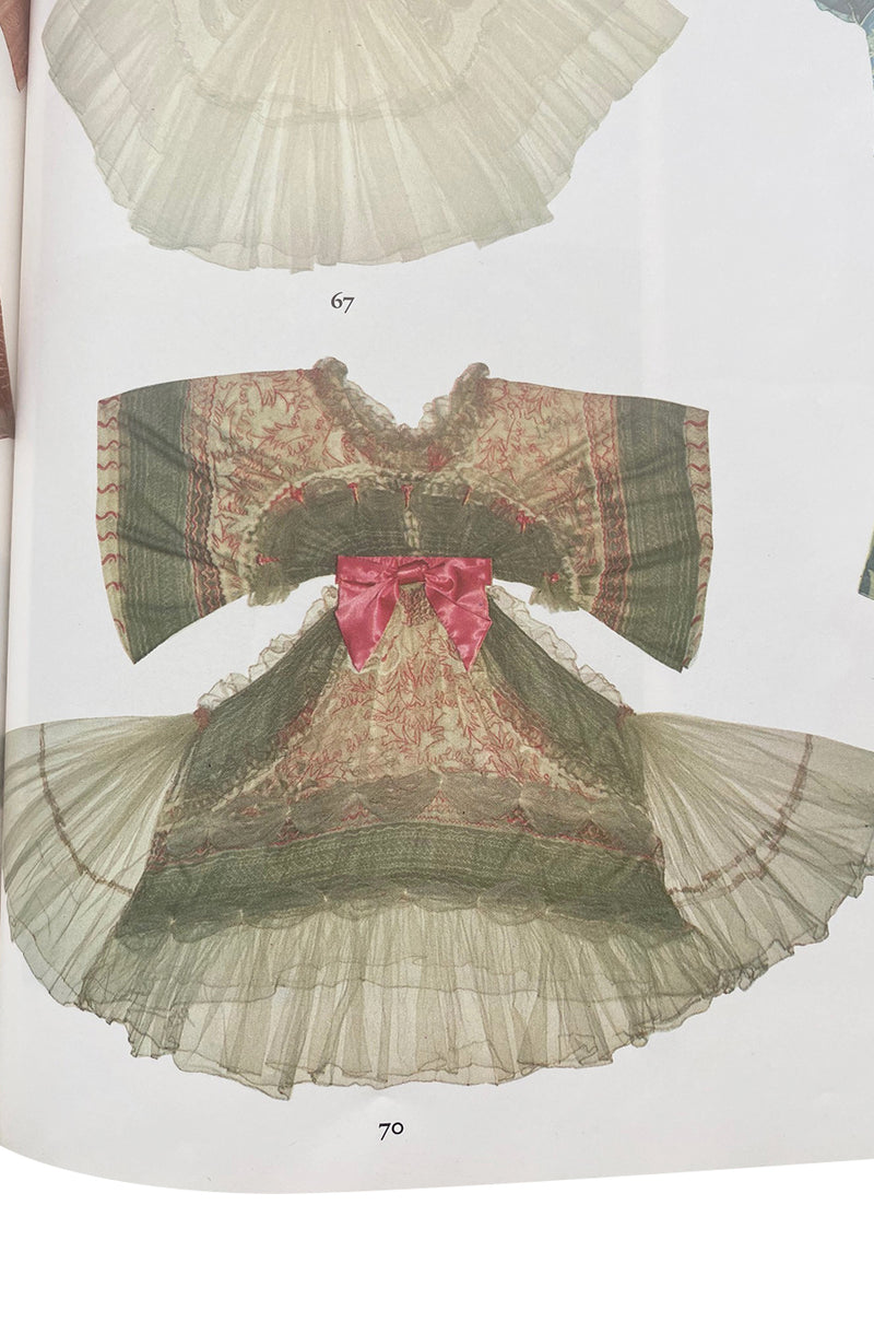 Important 1972 Zandra Rhodes Hand Painted 'Butterfly' Kimono Sleeve Dress w Lily Print & Original Petticoat