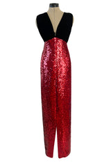Yves Saint Laurent Fall 1993 Plunge & Sequin Dress