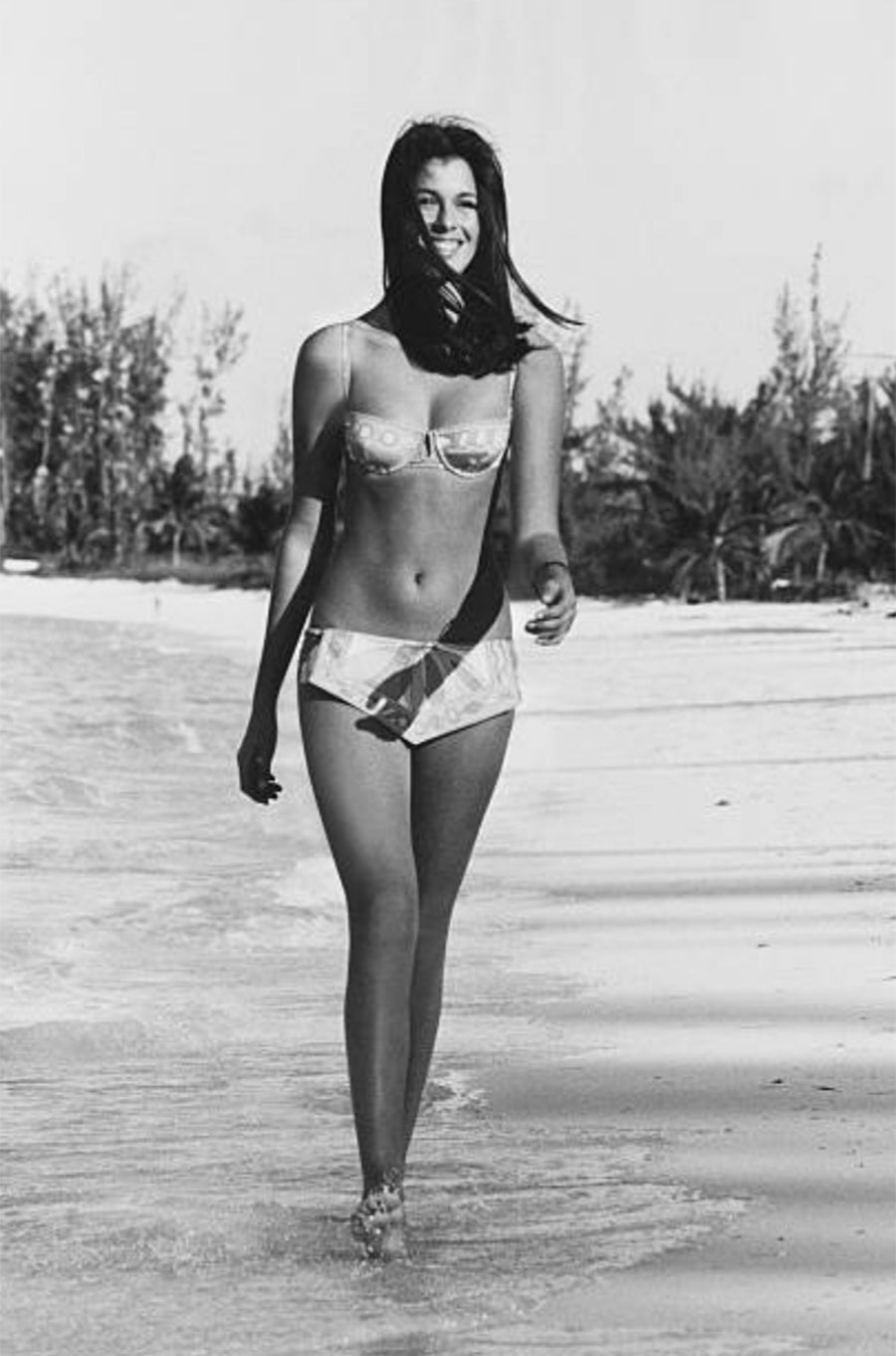 1968 Emilio Pucci Two Piece Pastel Colored Print Cotton Bikini Swimsui Shrimpton Couture