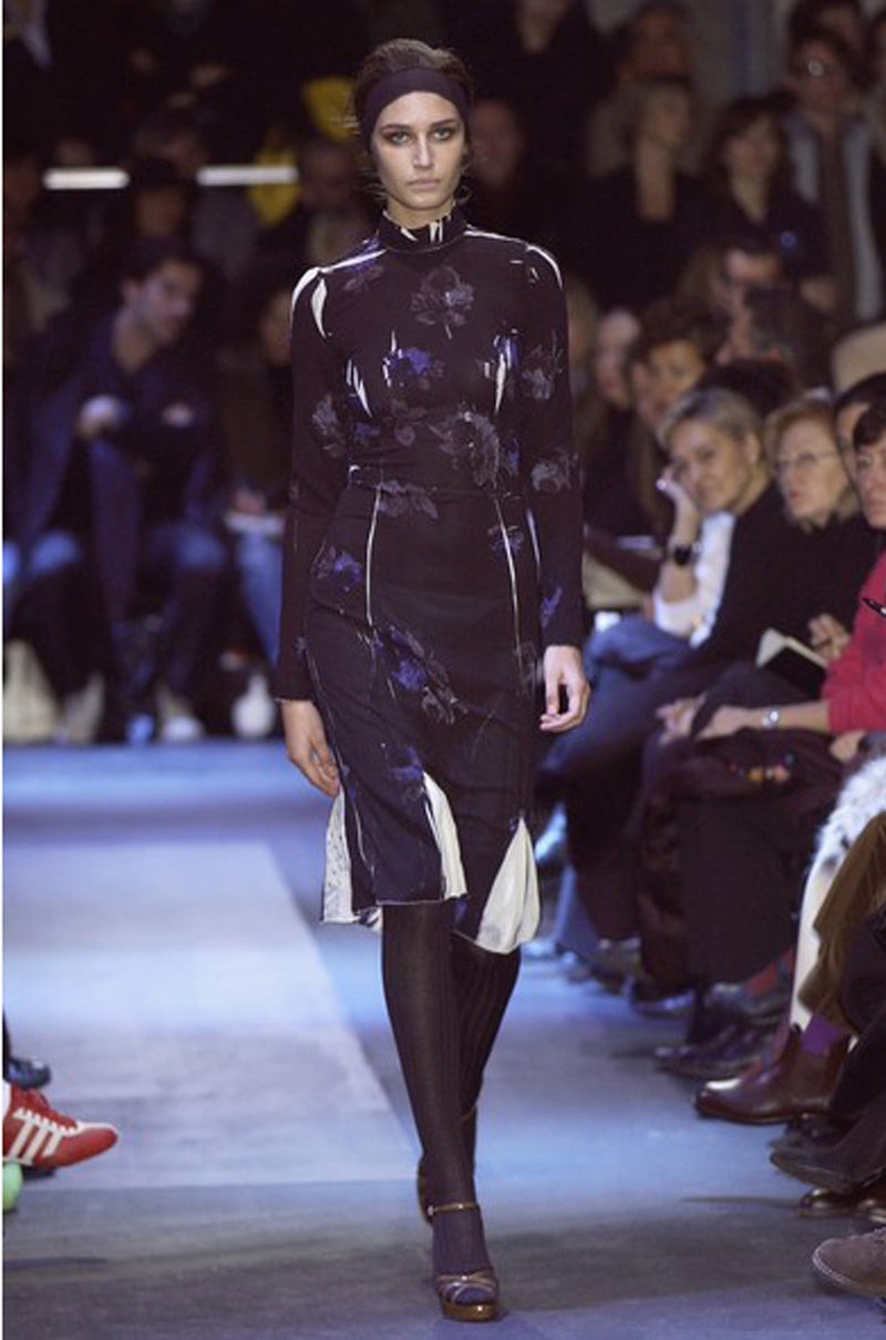 F/W 2005 Look #43 Runway Floral Silk Prada Dress