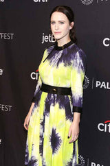 Gorgeous Spring 2019 Prada Look 41 Runway Neon Green & Navy Tie Dye Dress