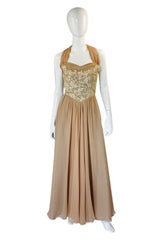 Rare 1950s Dorothy O'Hara Silk Gown
