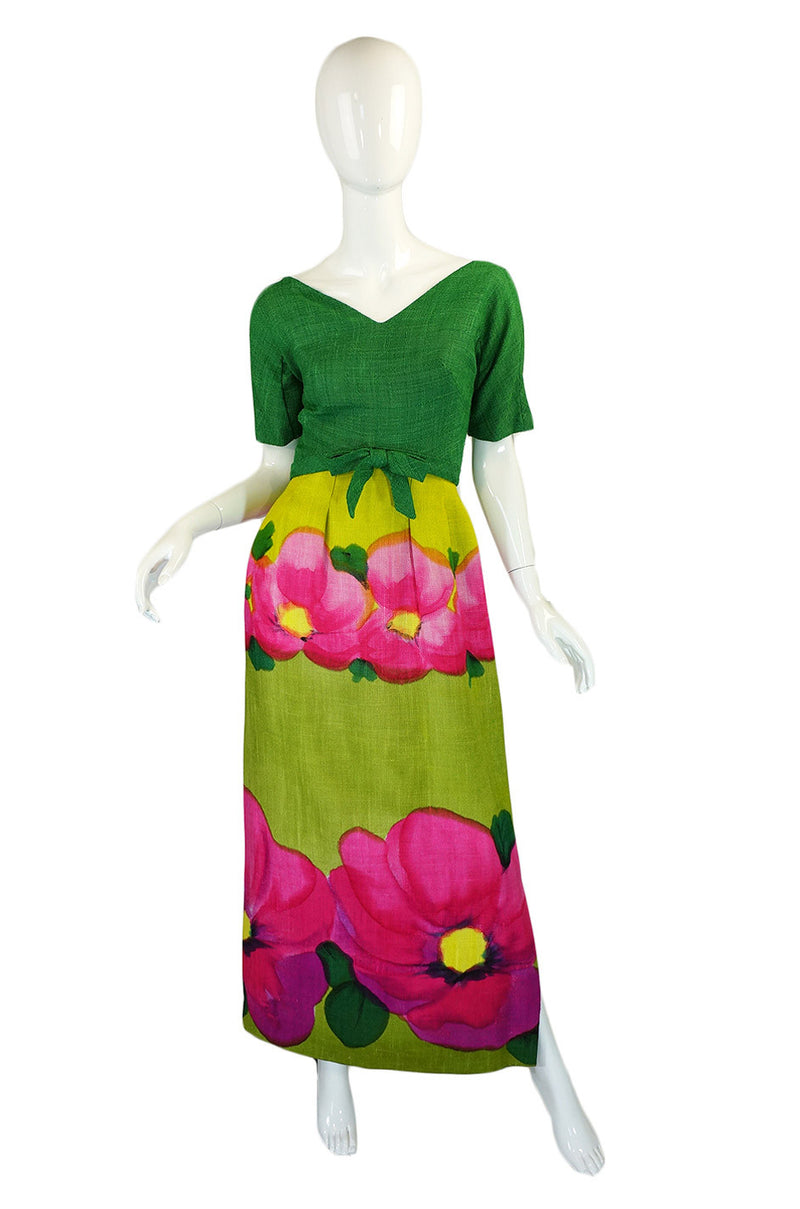 Rare 1959 Philip Hulitar Floral Gown