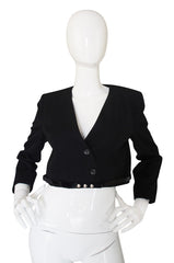 c2000 Chic Little Black Cropped Chanel Jacket & Belt
