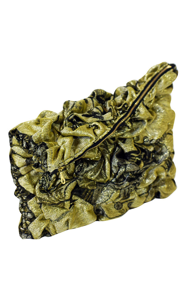 Handmade Gold Vintage Metallic Clutch