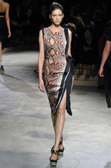 Spring 2009 Prada Runway Snakeskin Print Open Side Dress