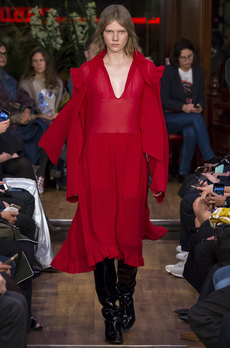 Archival Spring 2016 Vetements Runway Over-Sized Red Dress Unworn w Tags