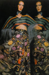 Iconic c.1972-73 Missoni Floral Print Metallic Lurex Caftan Dress