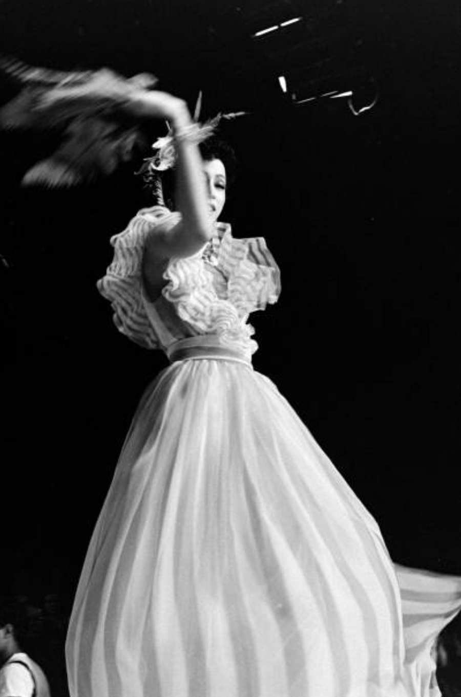 Spring 1980 Documented Christian Dior Striped Silk Gown  Shrimpton Couture